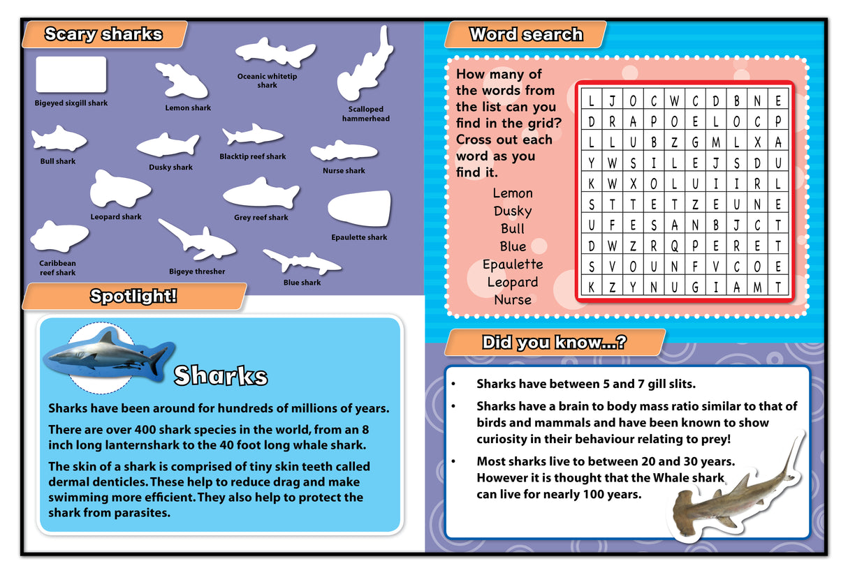 Discover Sharks Sticker Book - Find, Stick and Learn