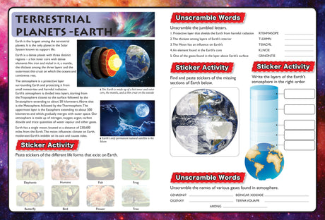 Discover Planets Sticker Book - Find, Stick and Learn