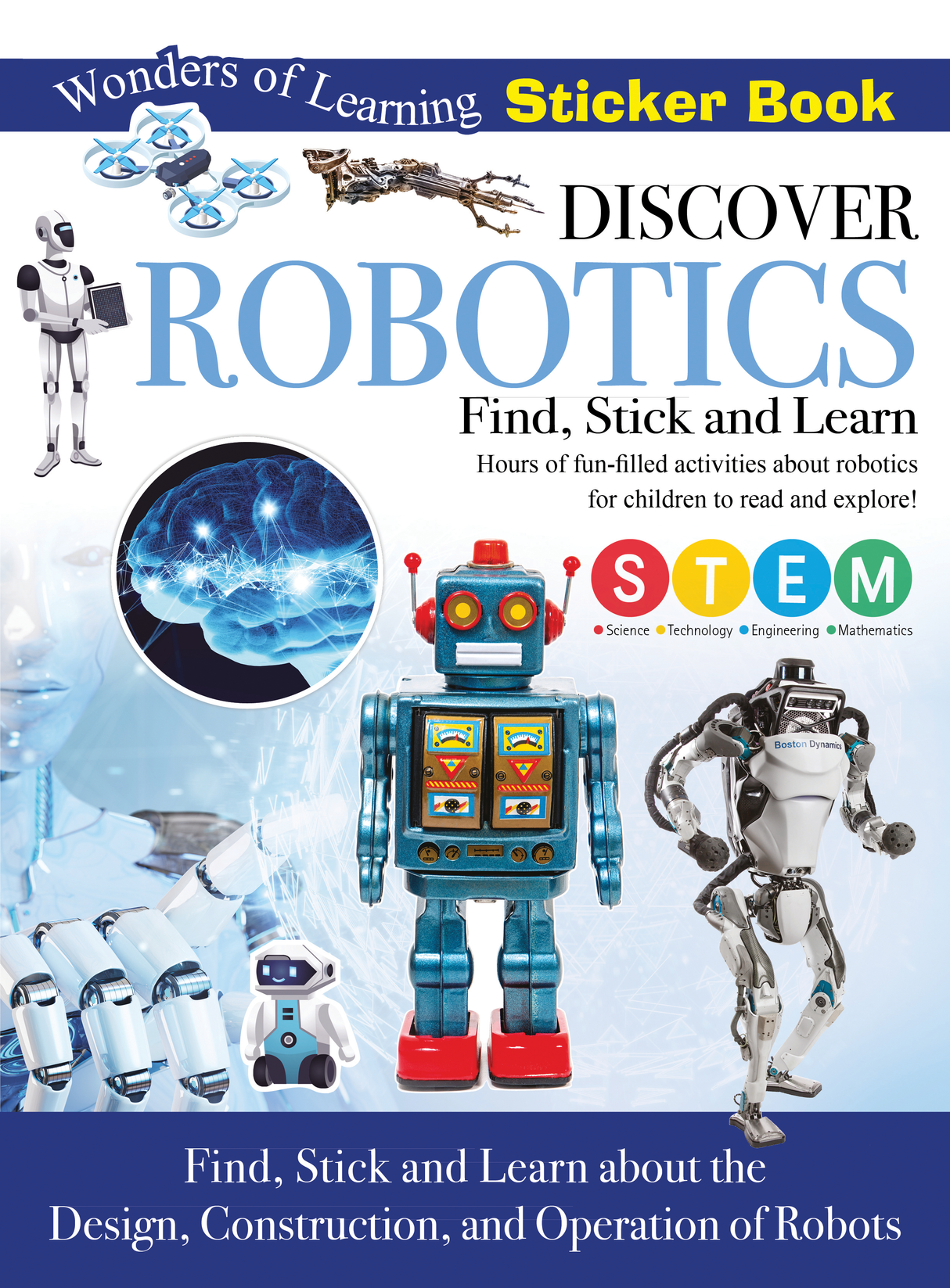 Discover Robotics Sticker Book - Find, Stick and Learn