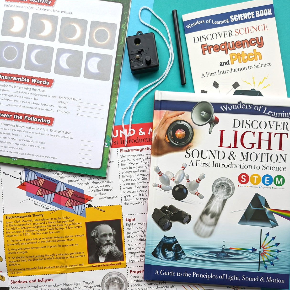 Discover Light, Sound & Motion Educational Box Set - Children's STEM Learning