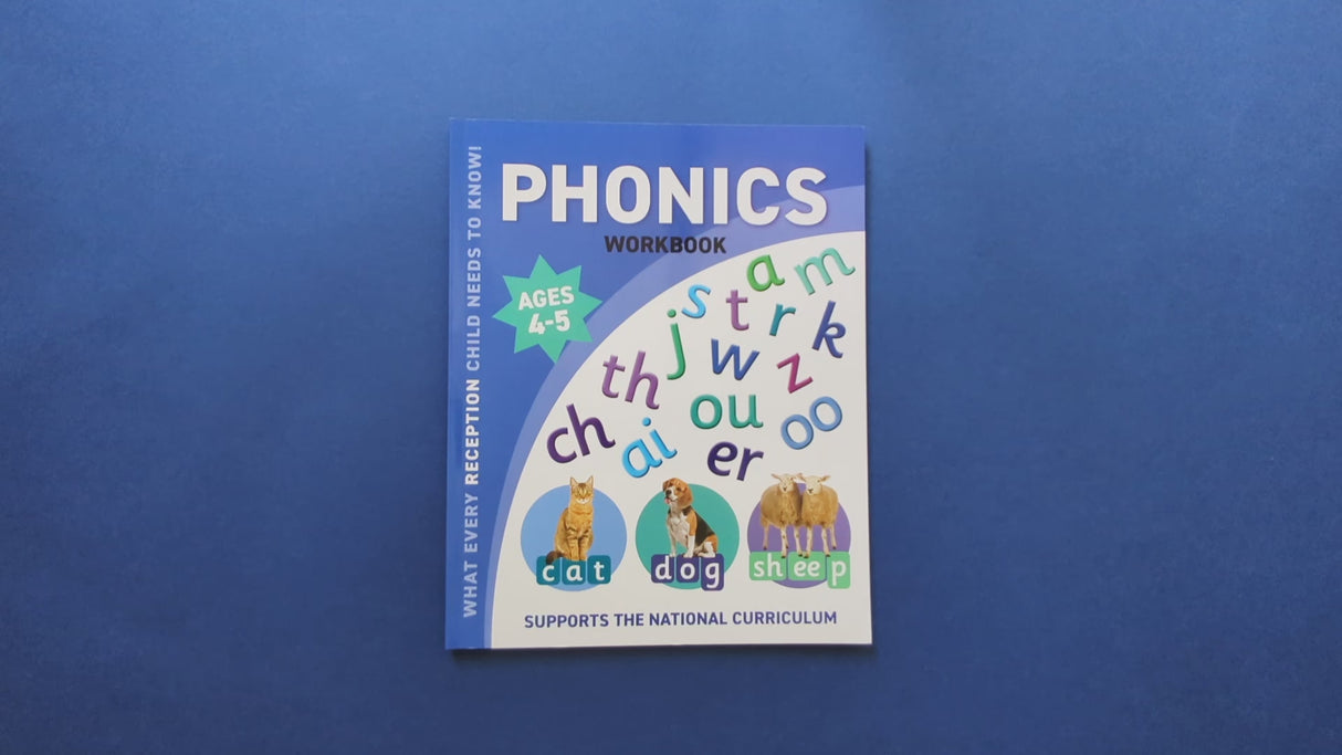 Children's Phonics Workbook – Reception Ages 4 to 5 Years