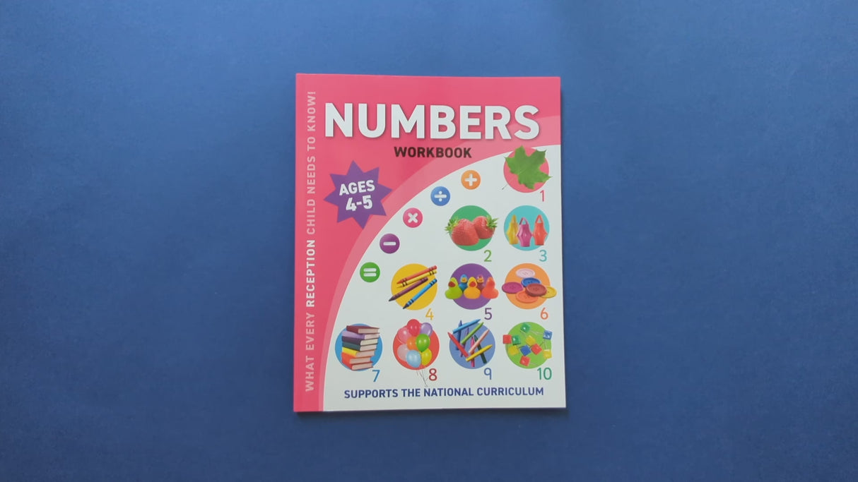 Children's Numbers Workbook – Reception Ages 4 to 5 Years